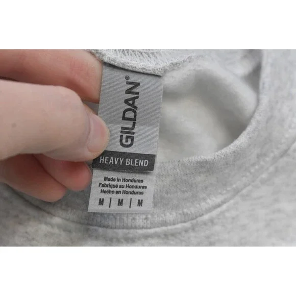 Gildan Heavy Blend Blank Long Sleeve Pullover Sweatshirt Grey Lot of 6 Adult M